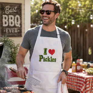 Delantal divertido de BBQ Me encantan los pepinill