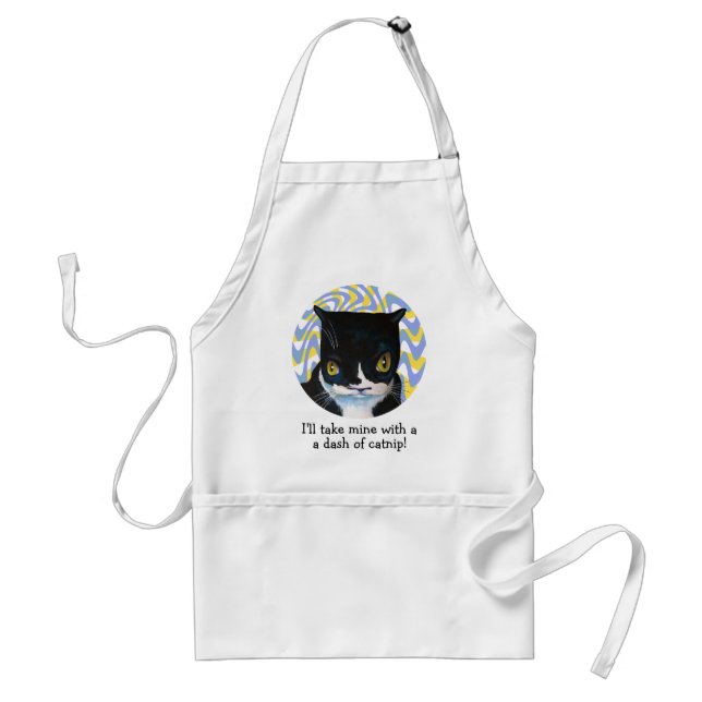 Delantal divertido de la parrilla del Catnip (Frente)