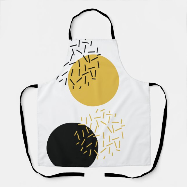 Delantal Divertido, de moda estilo Memphis rodea el ilustra (Anverso)
