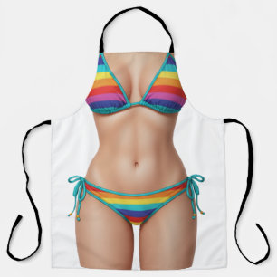 Delantal divertido de parrilla con bikini – Regalo