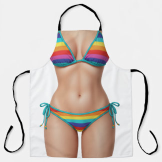 Delantal divertido de parrilla con bikini – Regalo