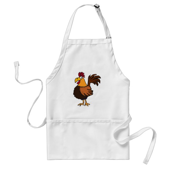 Delantal divertido del gallo de los CB (Frente)
