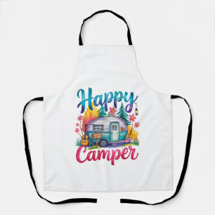 Delantal Divertido Feliz Campista Ropa de Camping Remolque 