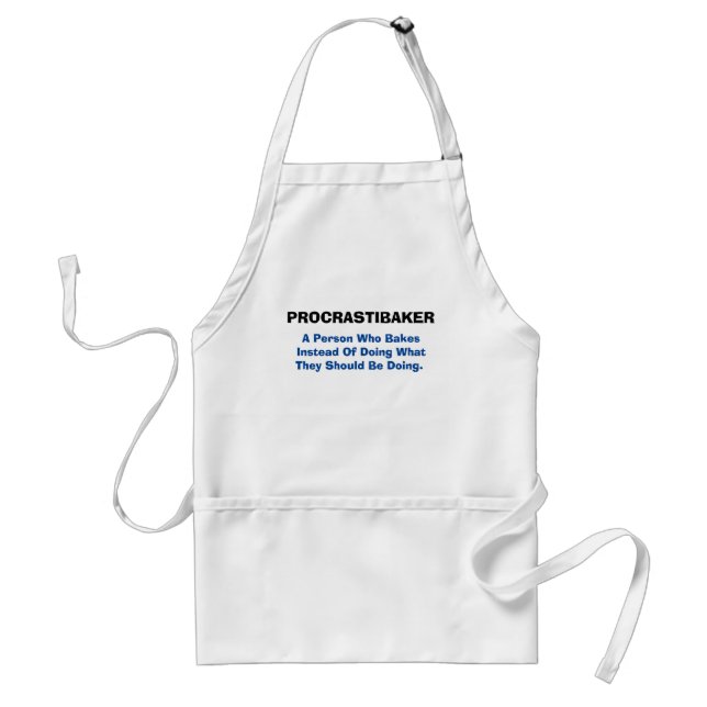 Delantal ¡Divertido Hacerlo Apron The Procrastibaker! (Frente)