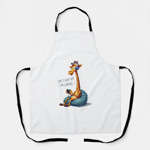 Delantal Divertido juego de jirafa para videojuegos masculi