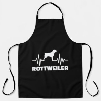 Delantal Divertido latido cardíaco de perro Rottweiler