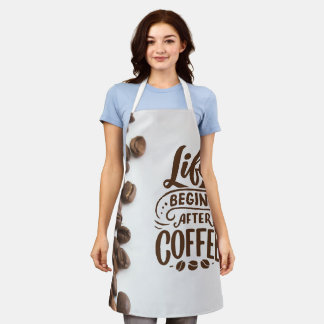 Delantal divertido para amantes del café - La vida