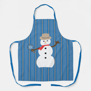 Delantal Divertido y divertido detective Snowman