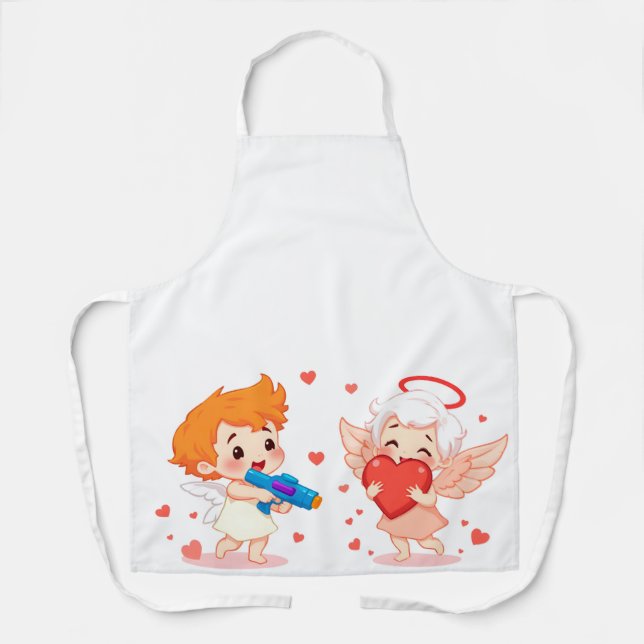 Delantal Divertidos ángeles personalizados regalo para amar (Anverso)