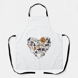 Delantal Divertidos diseños de Halloween Corazón de Hallowe