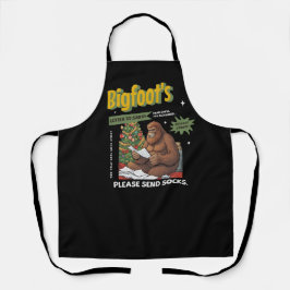 Delantal Divertidos Navidades Carta a pie de página a Santa