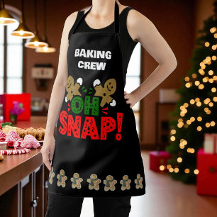 Delantal Divertidos Navidades Gingerbread Man "Oh Snap"