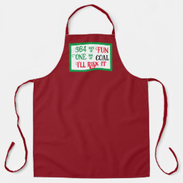 Delantal Divertidos Navidades rojos