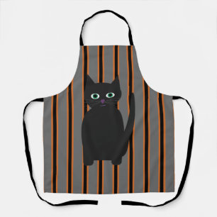 Delantal Divertidos y divertidos gatos negros de Halloween