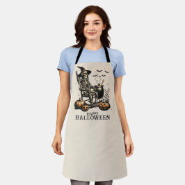 Delantal Diviértete Esqueleto Vintage Halloween