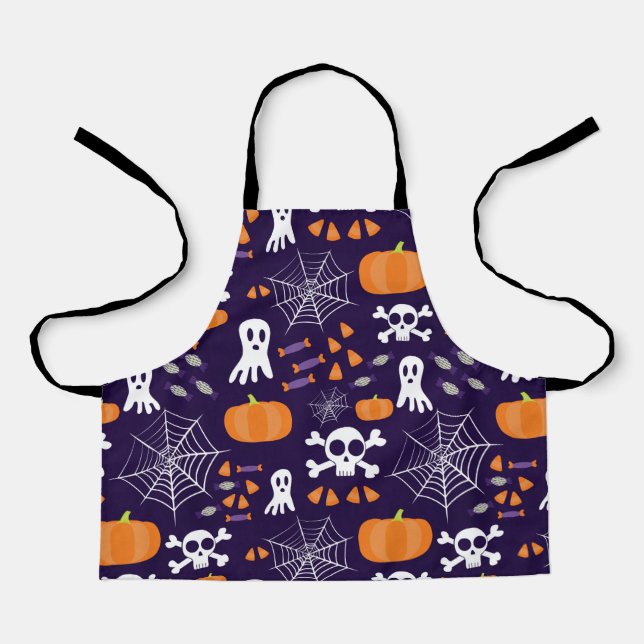Delantal Diviértete patrón de Halloween (Anverso)