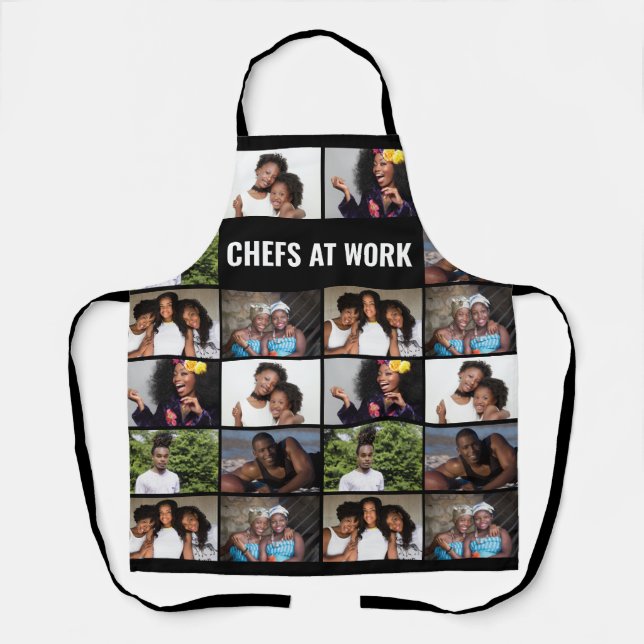 Delantal DIY 6 foto de la familia de fotos mantener MEDIO (Anverso)