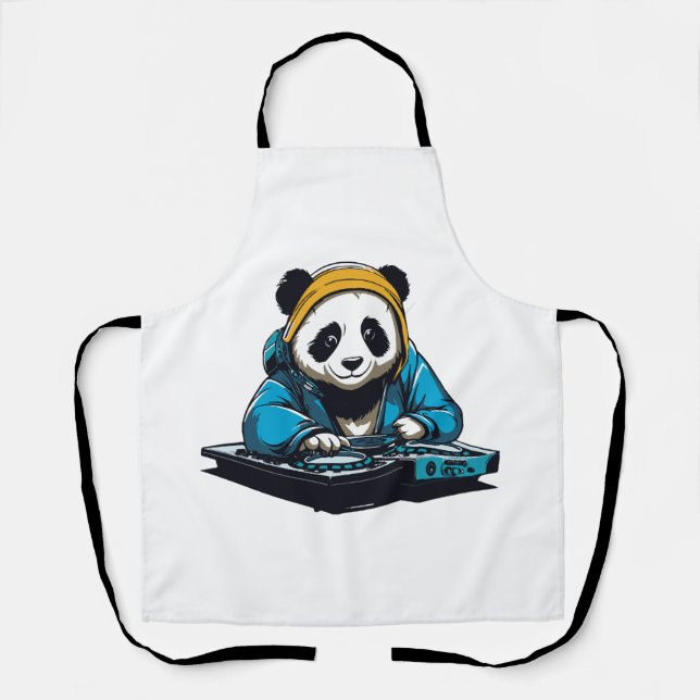 Delantal DJ Kawaii Panda (Anverso)