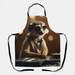 Delantal DJ Meerkat: Pistas giratorias en la sabana,