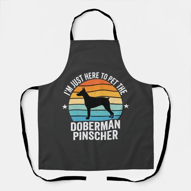 Delantal Doberman Pinscher Retro Acaricia (Anverso)