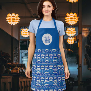 Delantal Doble felicidad floral china