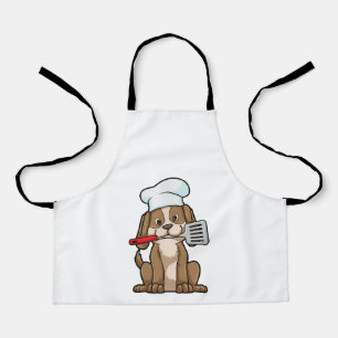 Delantal Dog as Cook with Chef's hat & Spatula