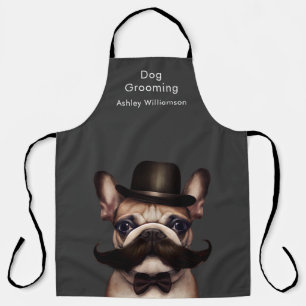 Delantal Dog Grooming Business Funny Bulldog francés