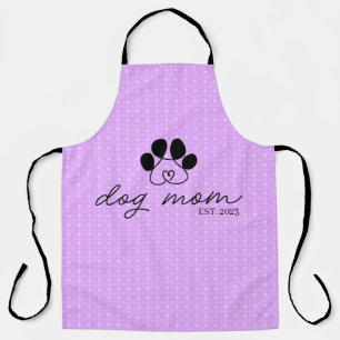 Delantal dog mom customizable