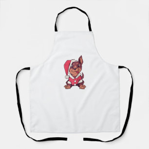 Delantal Dog Santa Hat - Funny Navidades Raglan Baseball Te