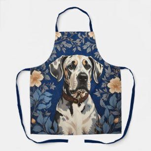 Delantal Dogo Alemán elegante inspirado en William Morris
