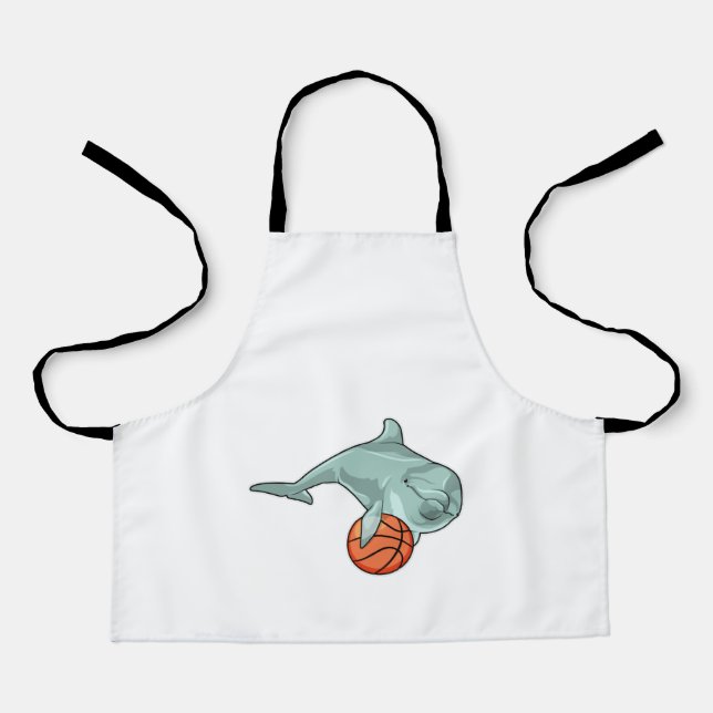Delantal Dolphin with Basketball (Anverso)