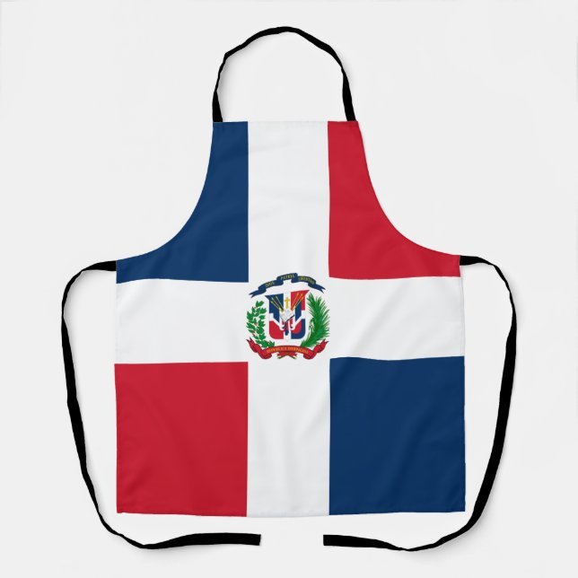 Delantal Dominican Republic flag All-Over Print Apron (Anverso)