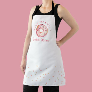 Delantal Dona Glacé Rosa Acuarela Purpurina Repostería