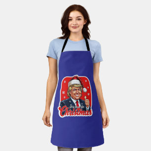 Delantal Donald Trump Navidades Santa Claus Art