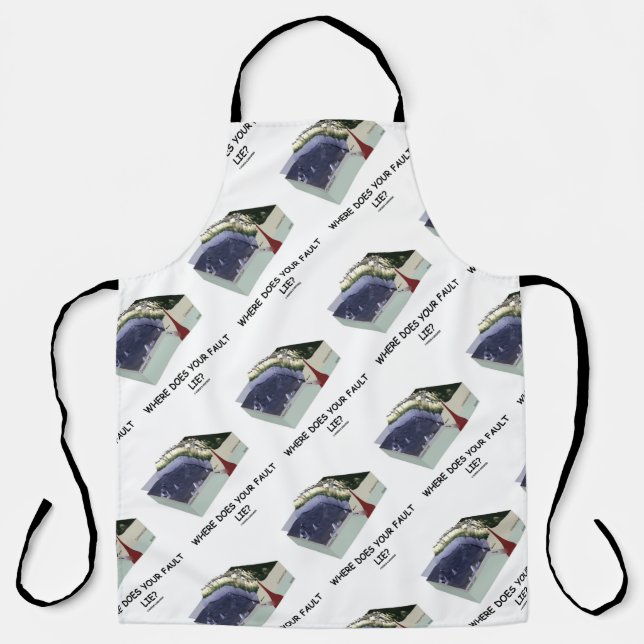 Delantal ¿Dónde Está Tu Culpa? Humor geológico (Anverso)