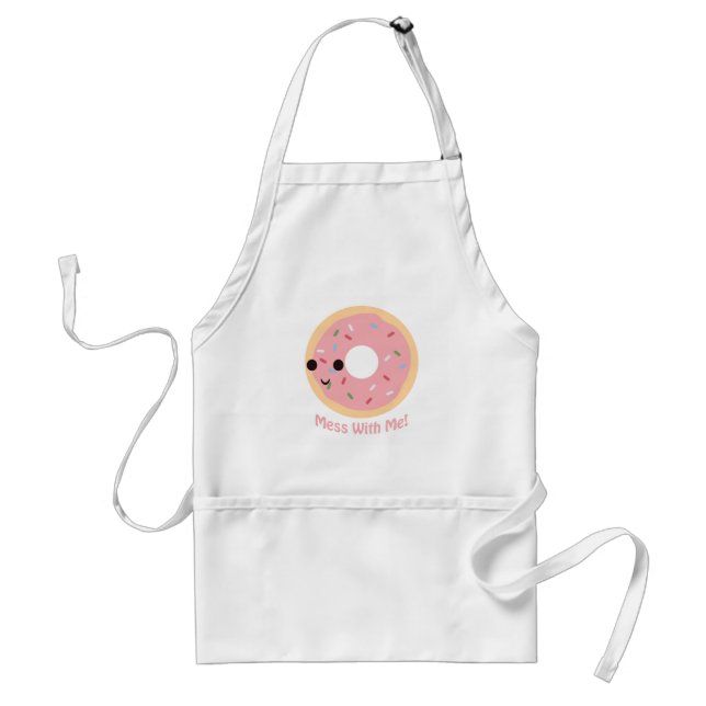 Delantal "Donut" se mete conmigo (Frente)