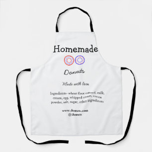Delantal Donuts caseros hechos con amor agregar sitio web d