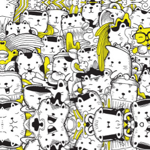 Delantal Doodle Cats