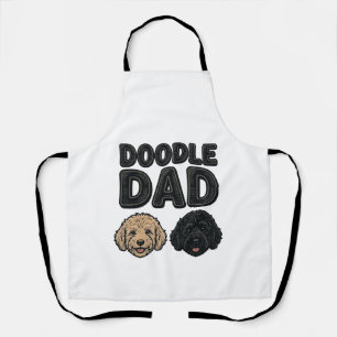 Delantal Doodle Dad Camiseta Diseño de Papá Perro Vintage_1