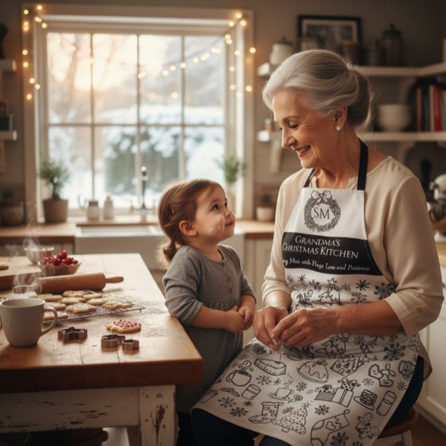 Delantal Doodle de Navidad Personalizado de la Abuela para  (Subido por el creador)