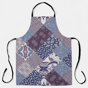 Delantal Doodle De Patchwork: Viejo Boho Seamless.