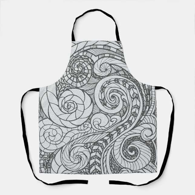 Delantal Doodle Design All-Over Print Apron (Anverso)