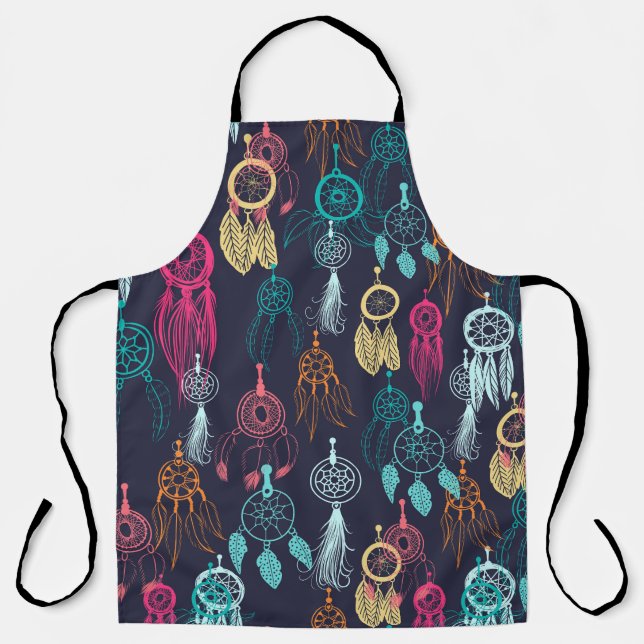 Delantal Doodle étnico retro: Colección Dreamcatcher (Anverso)