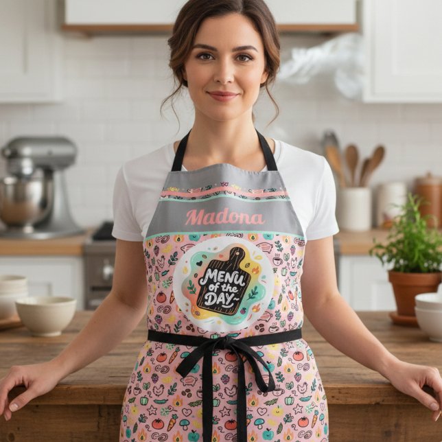 Delantal Doodle Menu of the Day Cutting Board (Subido por el creador)