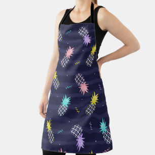 Delantal Doodle Pineapple Fruth Pattern