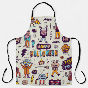 Delantal Doodles de Halloween, conjunto impecable personali