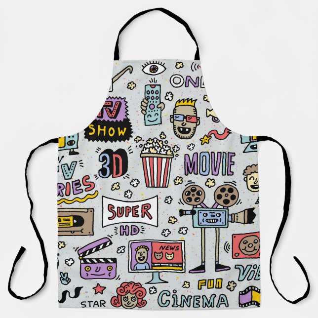 Delantal Doodles de la serie de televisión: Divertido conju (Anverso)