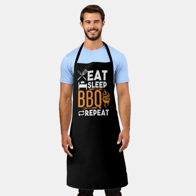 Delantal Dormir BBQ Gran Apron Negro (Gastado)