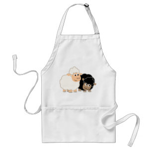 Delantal Dos adornos de cocina de oveja Personalizado