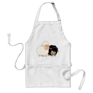 Delantal Dos adornos de cocina de oveja Personalizado